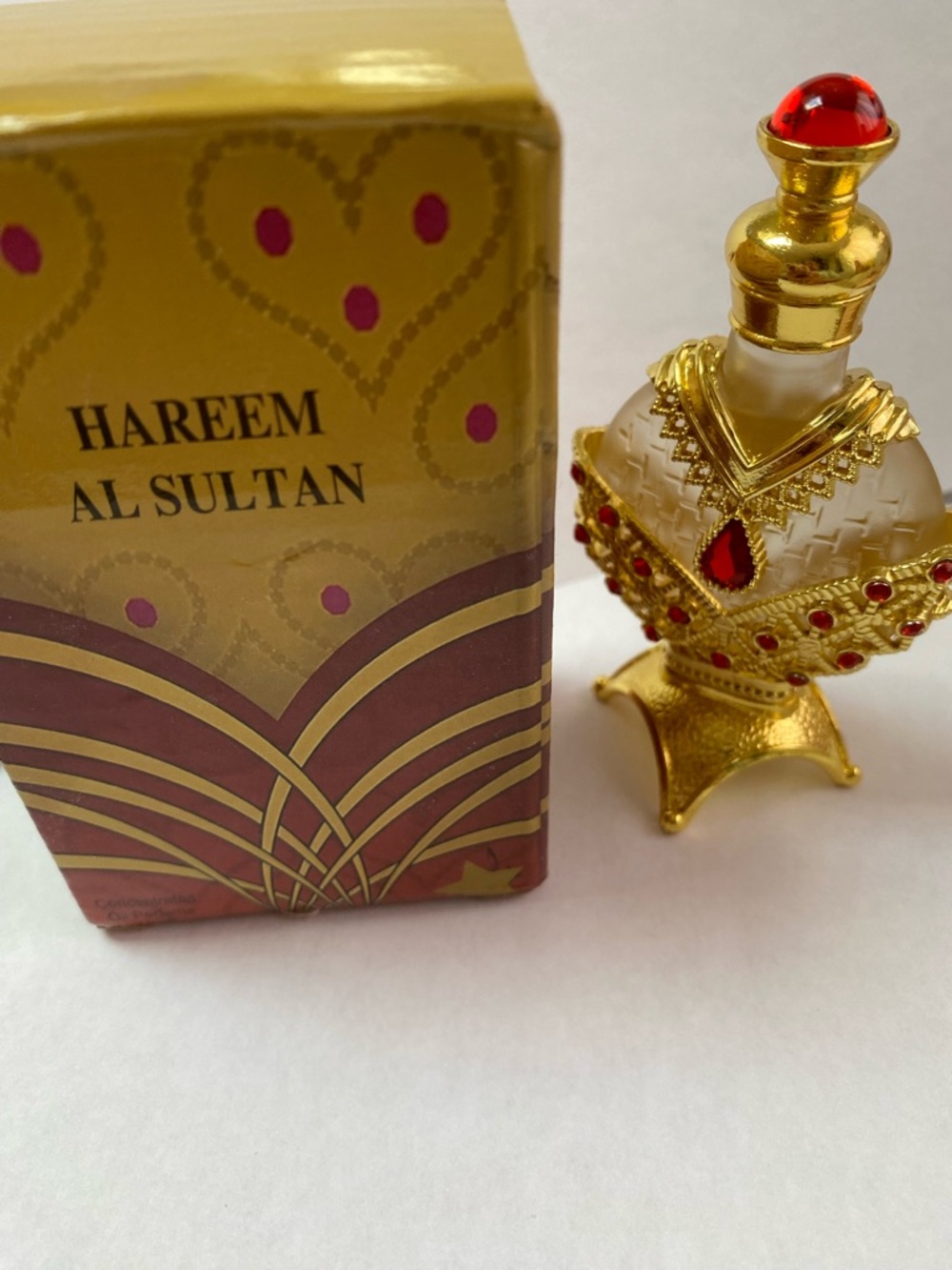 Hareem Al Sultan Women's Fragrance Oil - Gold & Red Decorative Bottle